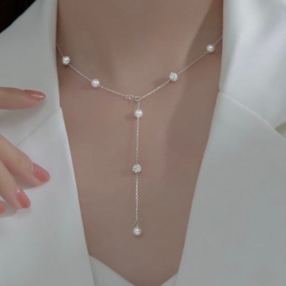 925 Sterling Silver Fresh Water Pearls Necklace